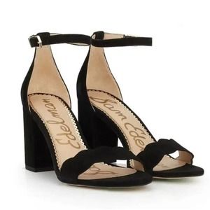 SAM EDELMAN Odila Ankle Strap Sandal Heel Women's Size 8.5M Scallop